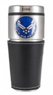 Air Force Badge LWT Black 16 OZ SS Double Wall Tumbler