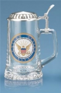 Navy Glass Stein