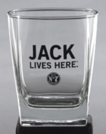 Jack Daniel's Jack Lives Here DOF Glass