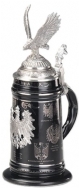 Black Heraldic Eagle Stein