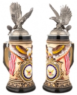 Eagle with Navy Stein