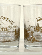 Set of 4 John Deere Matte Gold Double Old Fashioned Glasses