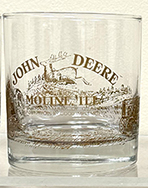 John Deere Matte Gold 1912-1936 Logo Double Old Fashioned Glass
