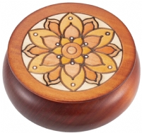 Mandala Round Brown Box