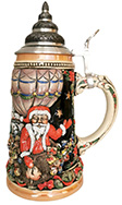 Santa in Hot Air Balloon Stein