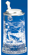 Glass Fisherman Stein