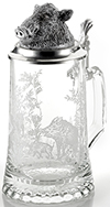 Glass Boar Stein